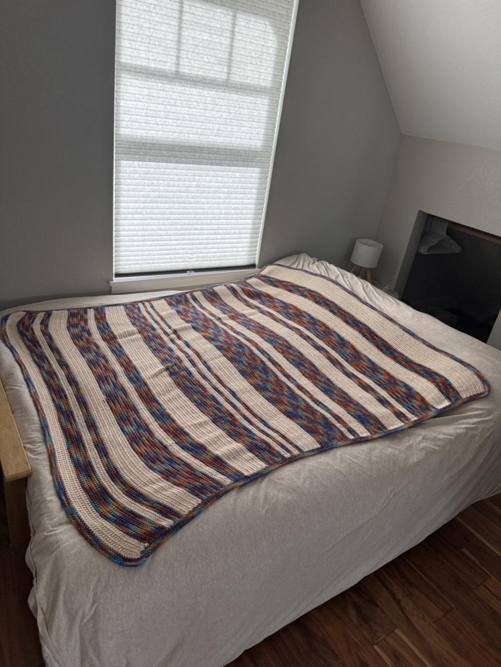 Rainbow Knit Throw Blanket - Picture 5 of 9